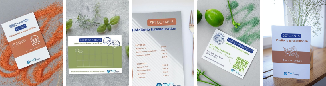 Restaurateurs et hôtelier : sélection d'imprimés